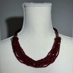 Faux ruby choker necklace